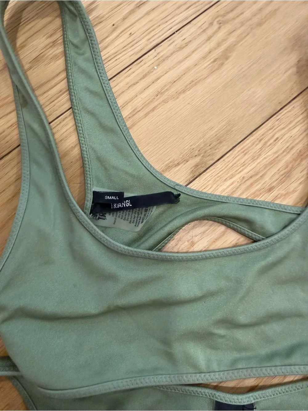 triangl swimwear Olive Green Scoop Bikini Set
